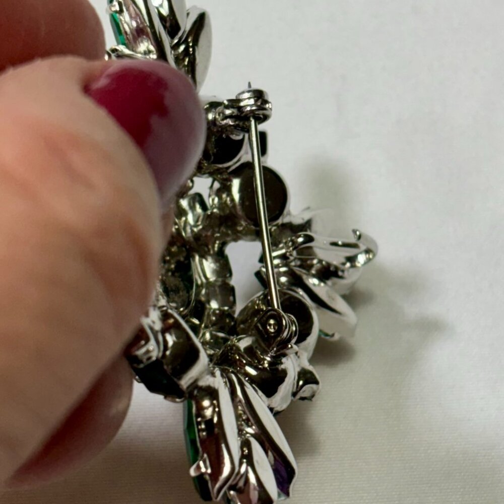 ✨ STUNNING Vintage Unsigned Juliana (DeLizza & Elster) Rhinestone Brooch Pin ✨ - Picture 6 of 8